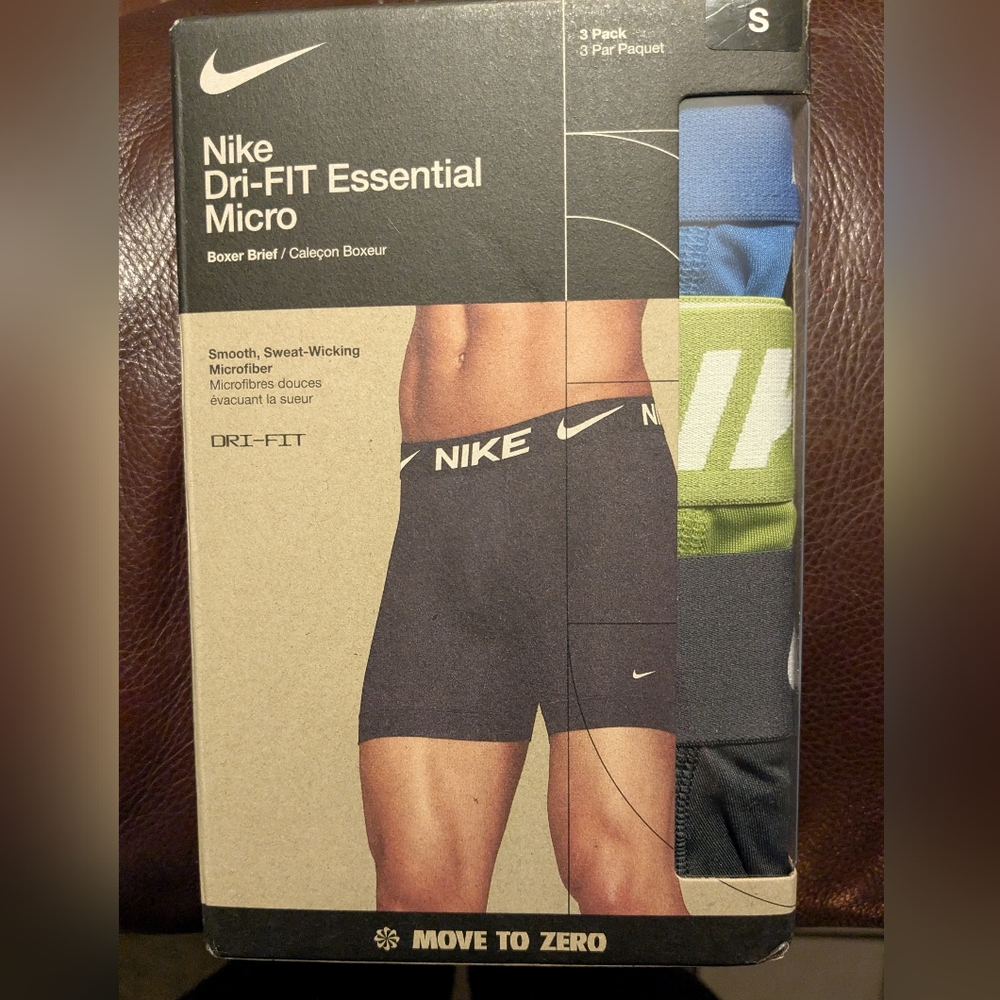 Nike Dri-FIT Essential Micro Boxer Briefs - Black, Blue, Green